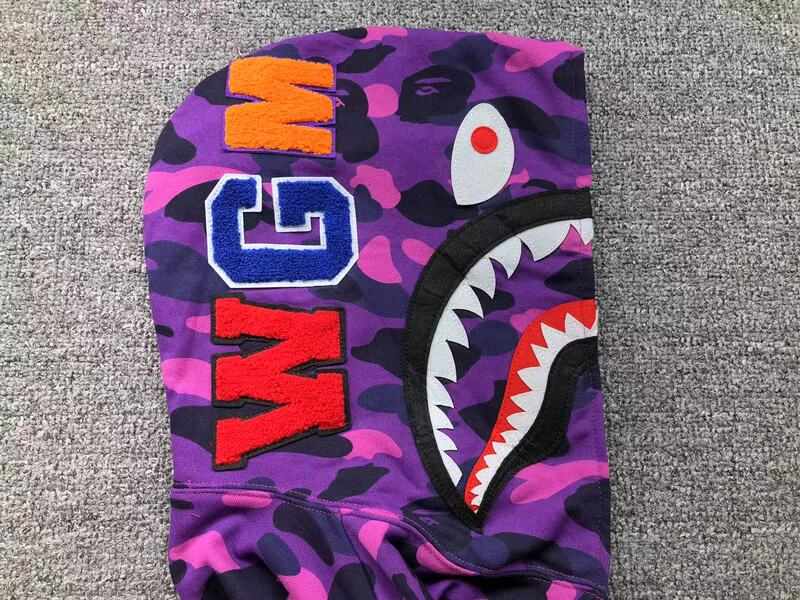 Moletom Bape Shark ABC Camo Roxo