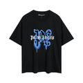Camiseta Palm Angels New York Spray Logo Oversized