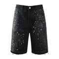 Bermuda Purple Brand Jeans Diamonds Black