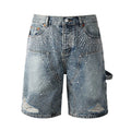 Bermuda Purple Brand Jeans Crystal Denim