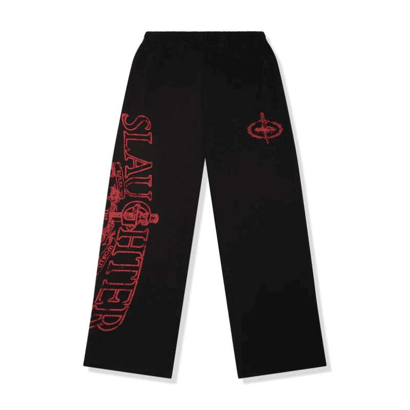 Calça Corteiz x 21 Savage Slaughter Gang Preta