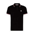 Camiseta Moncler Rib Polo Preta