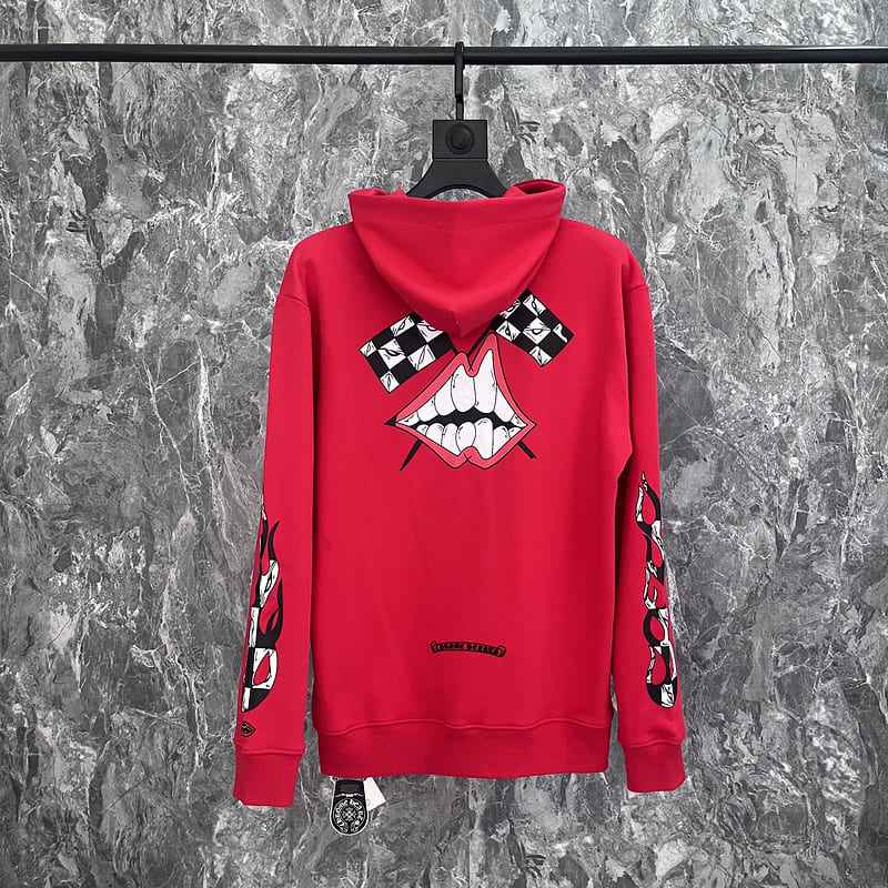 Moletom Chrome Hearts x Matty Boy Flames Vermelho
